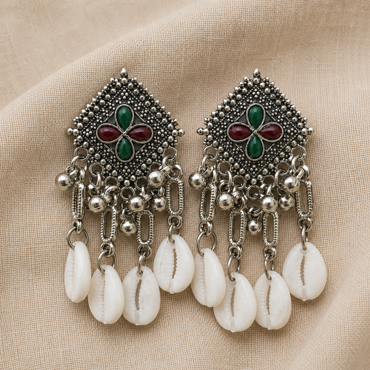 Premium oxidized silver statement earrings for women (Lightweight Ethnic Party Wear Jewelry)
